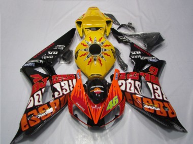 Shop 2004-2005 Honda CBR1000RR Motorcycle Fairing - Yellow Orange Glossy Black Repsol Rossi 46 Canada