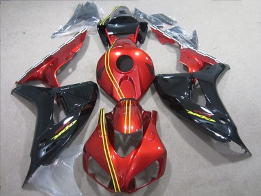 Shop 2006-2007 Honda CBR1000RR Motorcycle Fairings - Red Yellow Glossy Black Canada