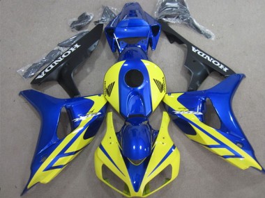 Shop 2006-2007 Honda CBR1000RR Motorcycle Fairings - Blue Yellow Glossy Black Canada