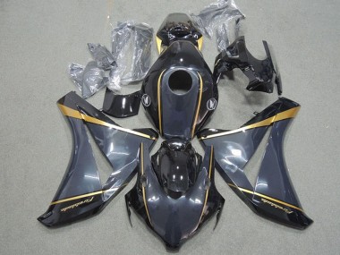 Shop 2008-2011 Honda CBR1000RR Motorcycle Fairings - Dark Blue Gold Glossy Black Fireblade Canada