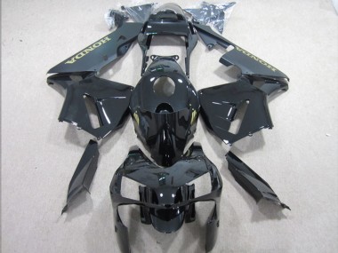 Shop 2003-2004 Honda CBR600RR Motorcycle Fairings - Glossy Black Matte Black Gold Decal Canada