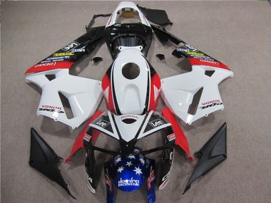 Shop 2005-2006 Honda CBR600RR Motorcycle Fairings - White Red Blue Black Star Lee Canada