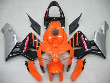 Shop 2005-2006 Honda CBR600RR Motorcycle Fairing - Orange Black Silver Canada