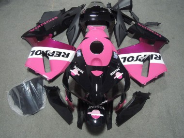 Shop 2005-2006 Honda CBR600RR Motorcycle Fairings - Glossy Black Pink Repsol Canada