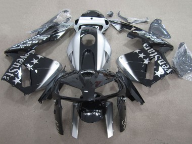Shop 2005-2006 Honda CBR600RR Motorcycle Fairings - Glossy Black Silver SevenStars Canada