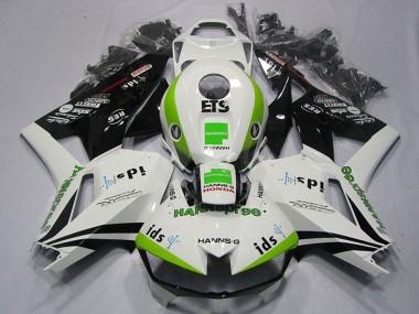 Shop 2013-2023 Honda CBR600RR Motorcycle Fairings - White Green Glossy Black Hannspree ETS Canada