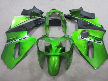 Shop 2000-2001 Kawasaki ZX12R Motorcycle Fairings - Green Matte Black Canada