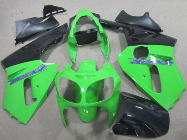 Shop 2000-2001 Kawasaki ZX12R Motorcycle Fairings - Green Matte Black Blue Canada