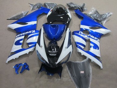 Shop 2005-2006 Kawasaki ZX6R Motorcycle Fairings - Blue White Black Canada