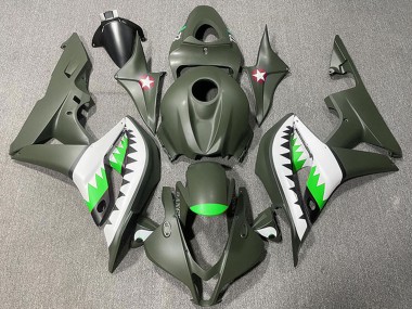 Shop 2007-2008 Honda CBR600RR Motorcycle Fairings - Army Green White Green Shark Canada