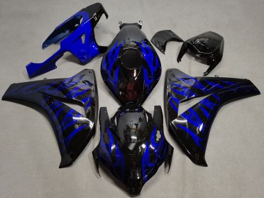 Shop 2008-2011 Honda CBR1000RR Motorcycle Fairings - Glossy Black Blue Flame Canada
