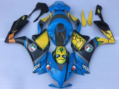 Shop 2012-2016 Honda CBR1000RR Motorcycle Fairings - Blue Yellow Glossy Black Shark Teeth Canada
