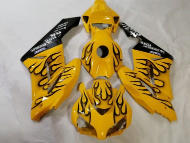 Shop 2012-2016 Honda CBR1000RR Motorcycle Fairings - Yellow Black Flame Canada