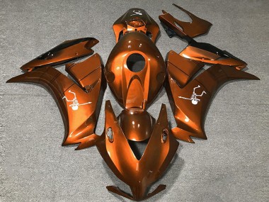 Shop 2012-2016 Honda CBR1000RR Motorcycle Fairings - Deep Orange Glossy Black Canada