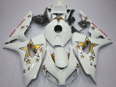 Shop 2006-2007 Honda CBR1000RR Motorcycle Fairings - White Gold Star Energy Drink Canada