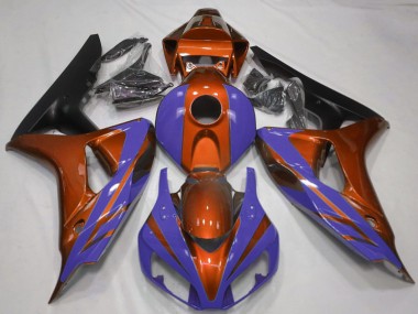 Shop 2006-2007 Honda CBR1000RR Motorcycle Fairings - Orange Blue Matte Black Canada