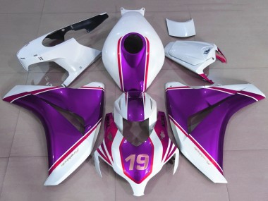 Shop 2008-2011 Honda CBR1000RR Motorcycle Fairings - White Glossy Purple Pink 19 Canada