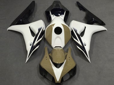 Shop 2006-2007 Honda CBR1000RR Motorcycle Fairings - White Tan Glossy Black Canada