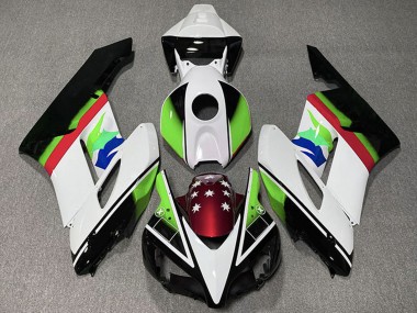 Shop 2004-2005 Honda CBR1000RR Motorcycle Fairings - White Green Red Glossy Black Star Canada