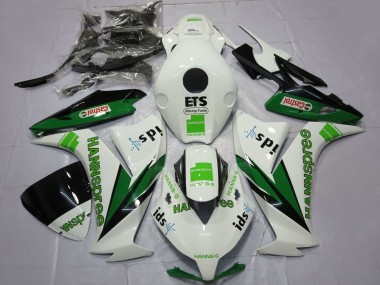 Shop 2012-2016 Honda CBR1000RR Motorcycle Fairings - White Green Glossy Black Hannspree Castrol Canada