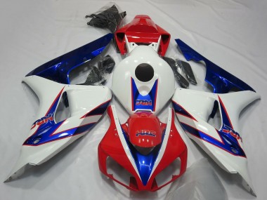 Shop 2006-2007 Honda CBR1000RR Motorcycle Fairings - White Red Blue HRC OEM Style Canada