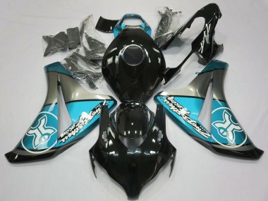 Shop 2008-2011 Honda CBR1000RR Motorcycle Fairings - Light Blue Grey Glossy Black Canada
