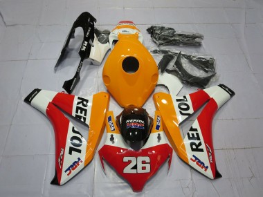 Shop 2008-2011 Honda CBR1000RR Motorcycle Fairings - Orange White Red Glossy Black Repsol 26 Canada