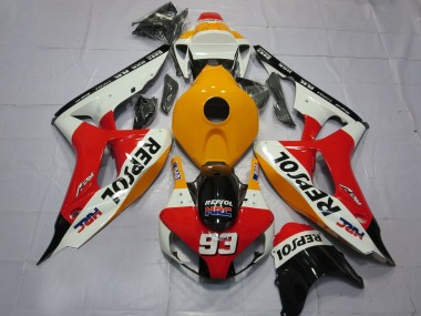 Shop 2006-2007 Honda CBR1000RR Motorcycle Fairings - Orange White Red Glossy Black Repsol HRC 93 Canada