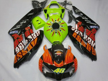Shop 2004-2005 Honda CBR1000RR Motorcycle Fairings - Lime Green Orange Glossy Black Rossi 46 Canada