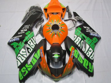 Shop 2004-2005 Honda CBR1000RR Motorcycle Fairings - Orange Green Matte Black Rossi Canada
