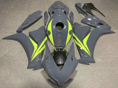Shop 2012-2016 Honda CBR1000RR Motorcycle Fairings - Nardo Grey Fluo Yellow Carbon Fiber Canada