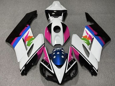 Shop 2004-2005 Honda CBR1000RR Motorcycle Fairings - White Pink Blue Glossy Black Star Canada