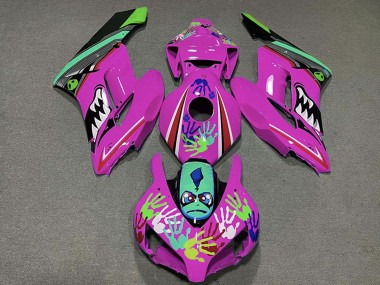 Shop 2004-2005 Honda CBR1000RR Motorcycle Fairings - Pink Green Black Shark Canada