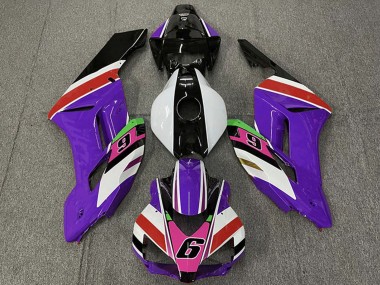 Shop 2004-2005 Honda CBR1000RR Motorcycle Fairings - Purple White Red Pink Glossy Black 6 Canada