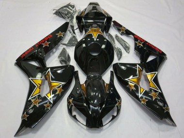 Shop 2006-2007 Honda CBR1000RR Motorcycle Fairings - Glossy Black Star Energy Drink Canada