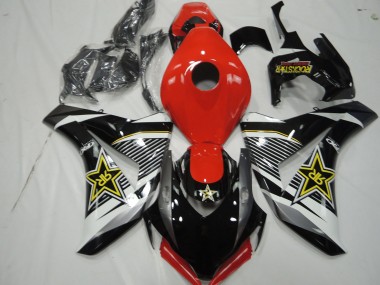 Shop 2008-2011 Honda CBR1000RR Motorcycle Fairings - White Red Glossy Black RockStar Style Canada