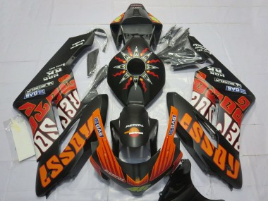 Shop 2004-2005 Honda CBR1000RR Motorcycle Fairings - Matte Black Orange Rossi Canada