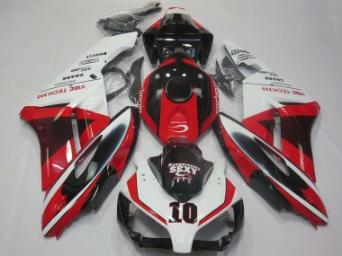 Shop 2004-2005 Honda CBR1000RR Motorcycle Fairings - White Red Glossy Black Sexy VIBE TECH Canada