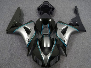 Shop 2006-2007 Honda CBR1000RR Motorcycle Fairings - Silver Blue Glossy Black Pinstripe Canada
