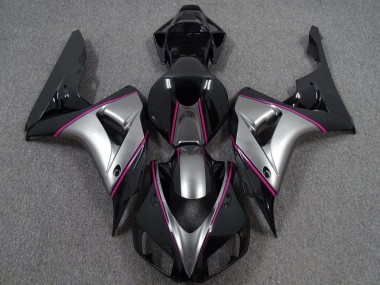 Shop 2006-2007 Honda CBR1000RR Motorcycle Fairings - Silver Pink Glossy Black Pinstripe Canada