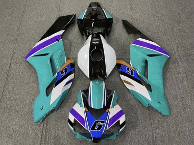 Shop 2004-2005 Honda CBR1000RR Motorcycle Fairings - White Teal Blue Purple Black 6 Canada