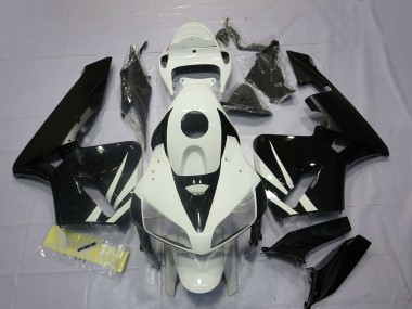 Shop 2005-2006 Honda CBR600RR Motorcycle Fairings - White Glossy Black Canada