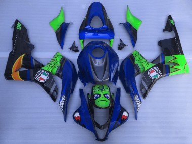 Shop 2007-2008 Honda CBR600RR Motorcycle Fairings - Blue Green Glossy Black Shark Canada