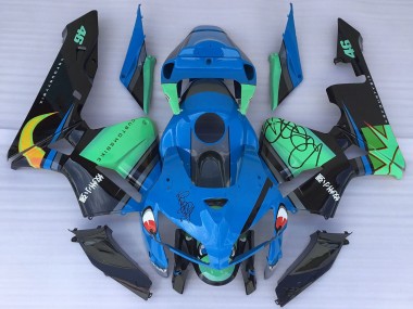 Shop 2005-2006 Honda CBR600RR Motorcycle Fairings - Blue Green Black Shark Canada