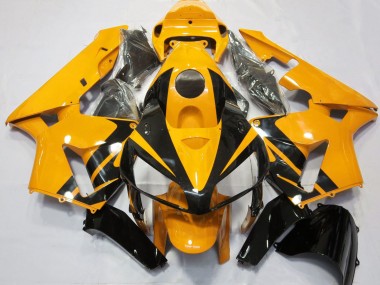 Shop 2005-2006 Honda CBR600RR Motorcycle Fairings - Bright Orange Glossy Black Design Canada