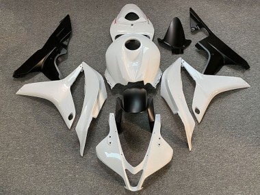 Shop 2007-2008 Honda CBR600RR Motorcycle Fairing - White Matte Black Canada