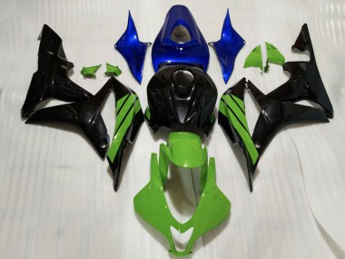 Shop 2007-2008 Honda CBR600RR Motorcycle Fairings - Blue Green Glossy Black Canada