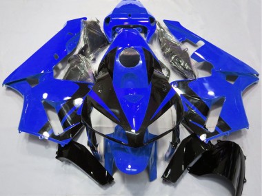 Shop 2005-2006 Honda CBR600RR Motorcycle Fairings - Blue Glossy Black Design Canada