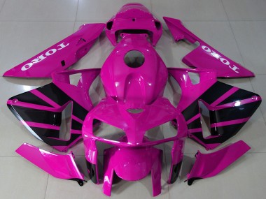 Shop 2005-2006 Honda CBR600RR Motorcycle Fairings - Hot Pink Black OEM Style Canada