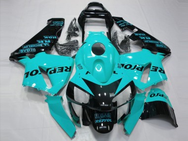 Shop 2003-2004 Honda CBR600RR Motorcycle Fairings - Light Blue Glossy Black Repsol Canada